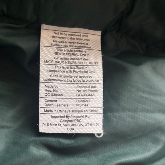 Cotopaxi Solazo Orange and Teal Down Puffer Jacket - Picture 6 of 12